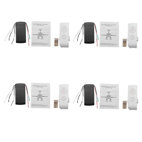 4X Universal Ceiling Fan & Light Remote Control Kit Timing Wireless Switches