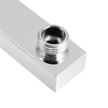 5pcs 40 cm Square Shower Arm Extension Arm Wall Mount for Rain Shower Shower Rod Rainfall Shower Arm Chrome