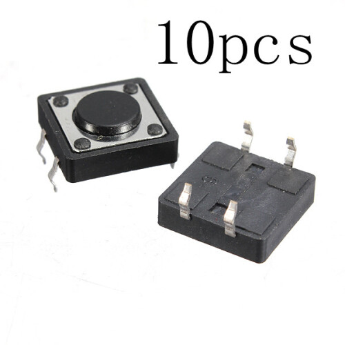 10pcs Quality  PCB Momentary Tactile Push Button  SPST