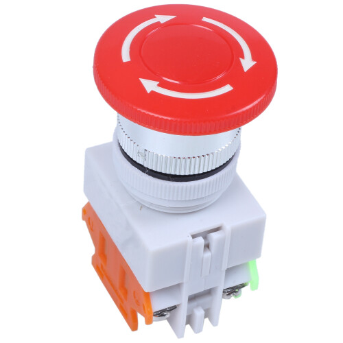 Red Mushroom Cap 1NO 1NC Emergency Stop Push Button  AC 660V 10A