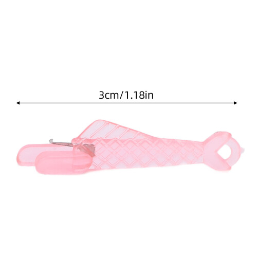 100PCS Pink Fish Needle Threader for Sewing Machine, Plastic & Steel 1