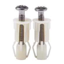 2pcs DIY Plastic Toilet  Screws Fixings Fit Toilet Seats Hinges Repair Tools Type&Size:4#  38Mmx5mm