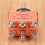 AC 250V 15A Latching 3 Way -Off- Single Pole Double Throw Toggle  Orange 5