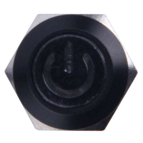 12V 2A 9.5mm LED Metal Cap Power Momentary Push Button  Car DIY Modified, Yellow 2