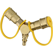 Adattatori per Bombole di Propano da 1/4 di Pollice Separatore Linea del Gas GPL Tubo Flessibile un 2 Vie Separatore di Propano un Y - 2 Estremità un