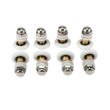 8PCS 25mm Diameter Shower Glass Sliding Door Hanging Wheel Roller Bathroom Sliding Cabinet Eccentric Pulleys