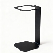 Adjustable Height Pour Over Coffee Stand with Black Stainless Steel Dripper Holder for Home and Cafe