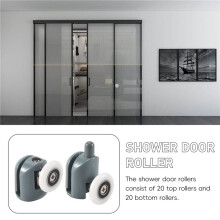 8Pc Shower Door Castors Rolls Shower Door Rollers Sliding Door Roller Guide Shower Spare Parts Glass Door Pulleys Wheels Runners Bathroom Roller