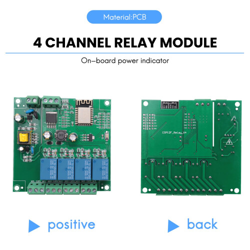 ESP8266 Wireless WIFI 4 Channel Relay Module ESP-12F Wifi Development Board for  AC/ 5V/8-80V Power Supply 2