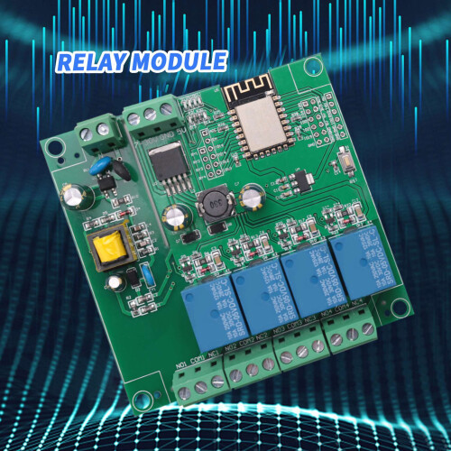 ESP8266 Wireless WIFI 4 Channel Relay Module ESP-12F Wifi Development Board for  AC/ 5V/8-80V Power Supply 1