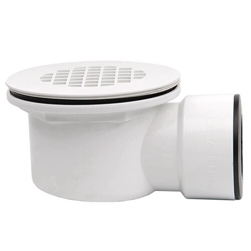 Drain de Base de Douche à Profil Bas avec CréPine PerforéE Sortie LatéRale Drain de Douche Sortie LatéRale Ensemble de Vidange 2