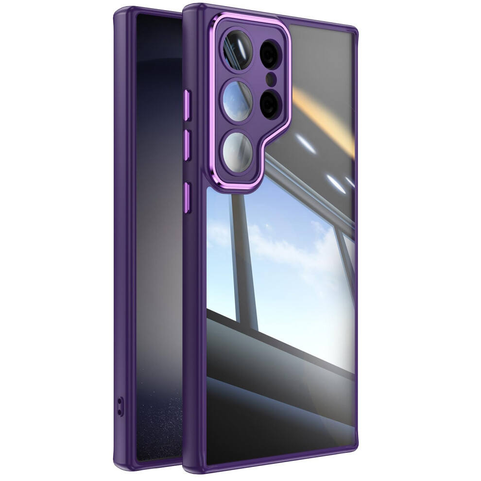 Clear Case For Samsung Galaxy S24 Ultra Plus S24 With Militarygrade Drop Protection And Grip Bumper Purple 9169991086088