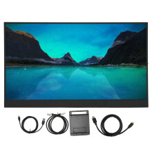 Monitor portatile compatibile HDMI per laptop, 17,3 pollici, alta frequenza di aggiornamento 165Hz, porta USB-C, FHD 1080P, design ultrasottile e