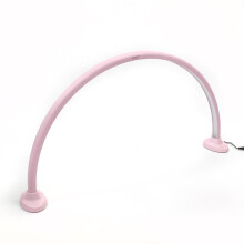 LED Nail Lamp with Full Spectrum Daylight and Adjustable Touch Control for Professional Manicure Table, Pink