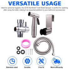 G7/8 Hand-WC-Bidet-Sprühset, Edelstahl-Hand-Bidet-Wasserhahn für Badezimmer, Hand-WC-Bidet-Sprühset