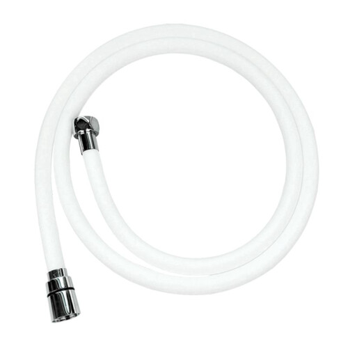 Flexible Shower Hose Silicone 1.5m Adjustable Angle, Available in Chrome, Brushed, White and Gold.
