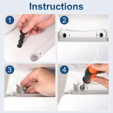 Lot de 4 Vis Universelles pour Siège de Toilette, Kit de Quincaillerie pour Écrou de Serrage Supérieur, Compatible avec les Modèles Standard et