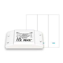 Interrupteur Intelligent  16 A avec Télécommande à 3 Panneaux de Groupe Interrupteur de Qualité Industrielle Disjoncteur Relais pour Maison