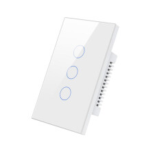 WiFi Wandschalter 3-Fach Touch Sensor LED-Lichtschalter Home Alexa Home Control Weiß US-Stecker