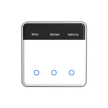 Tuya Zigbee DIY Name 3 Gang Touchscreen Light EU Type Works with Alexa Home Voice Control