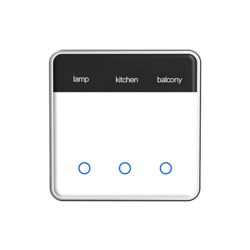 Tuya Zigbee DIY Nome  3 Gang  Touchscreen Light  EU Type Funciona com Alexa  Home Controle de Voz