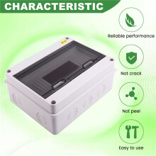 HT-12 Way IP65 Mcb Breaker Box Distribution Protection Box ABS Power Electronic Din Rail Enclosure for Circuit Breaker