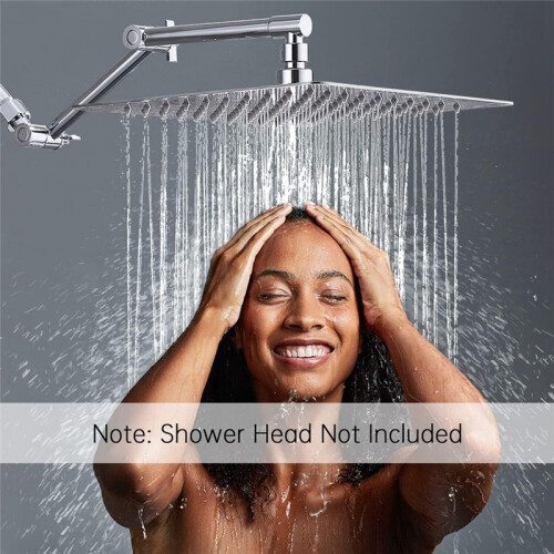 Shower  Extension Arm, Adjustable Extender with Lock Joint, Rise or Lower Rainfall and Fixed Shower