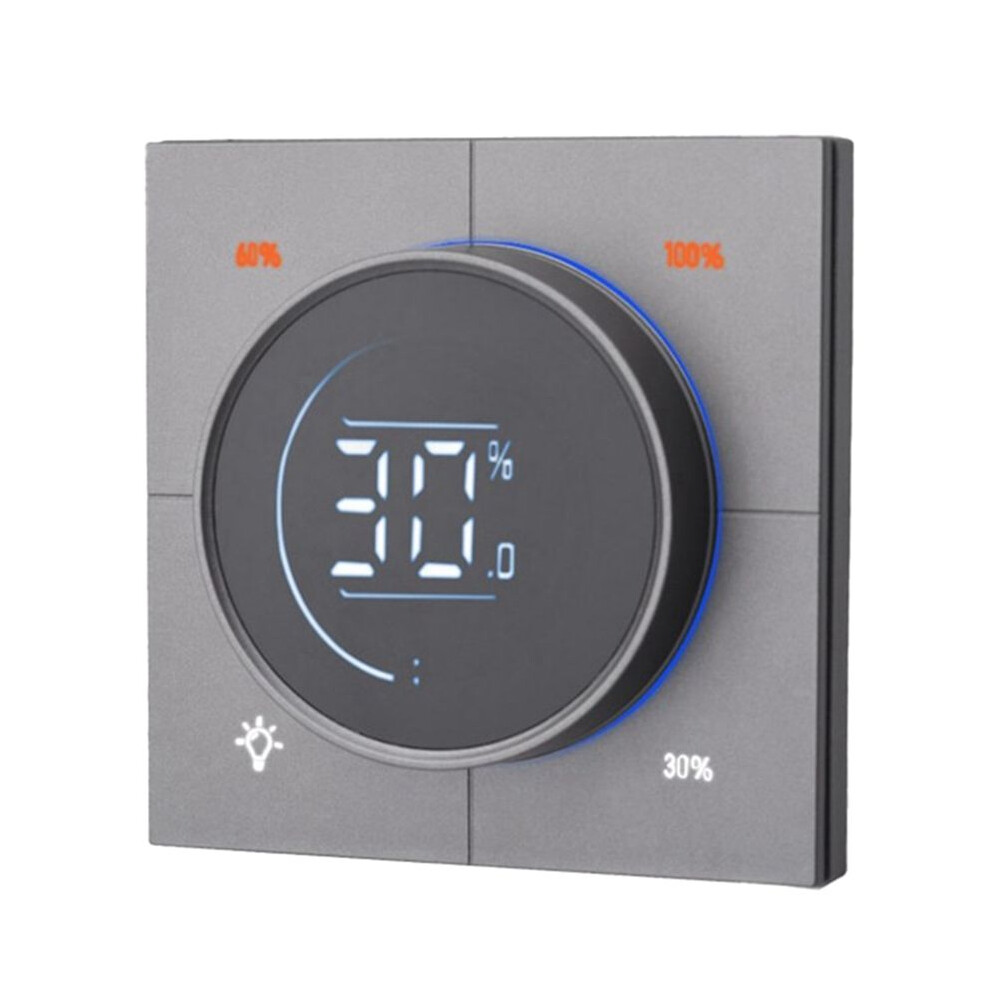 Infinite Knob Mosfet Dimmer Regulator Zigbee 3.0 Pc Panel Wall Light Digital Lcd Trailing Dimming Grey 6031015859127