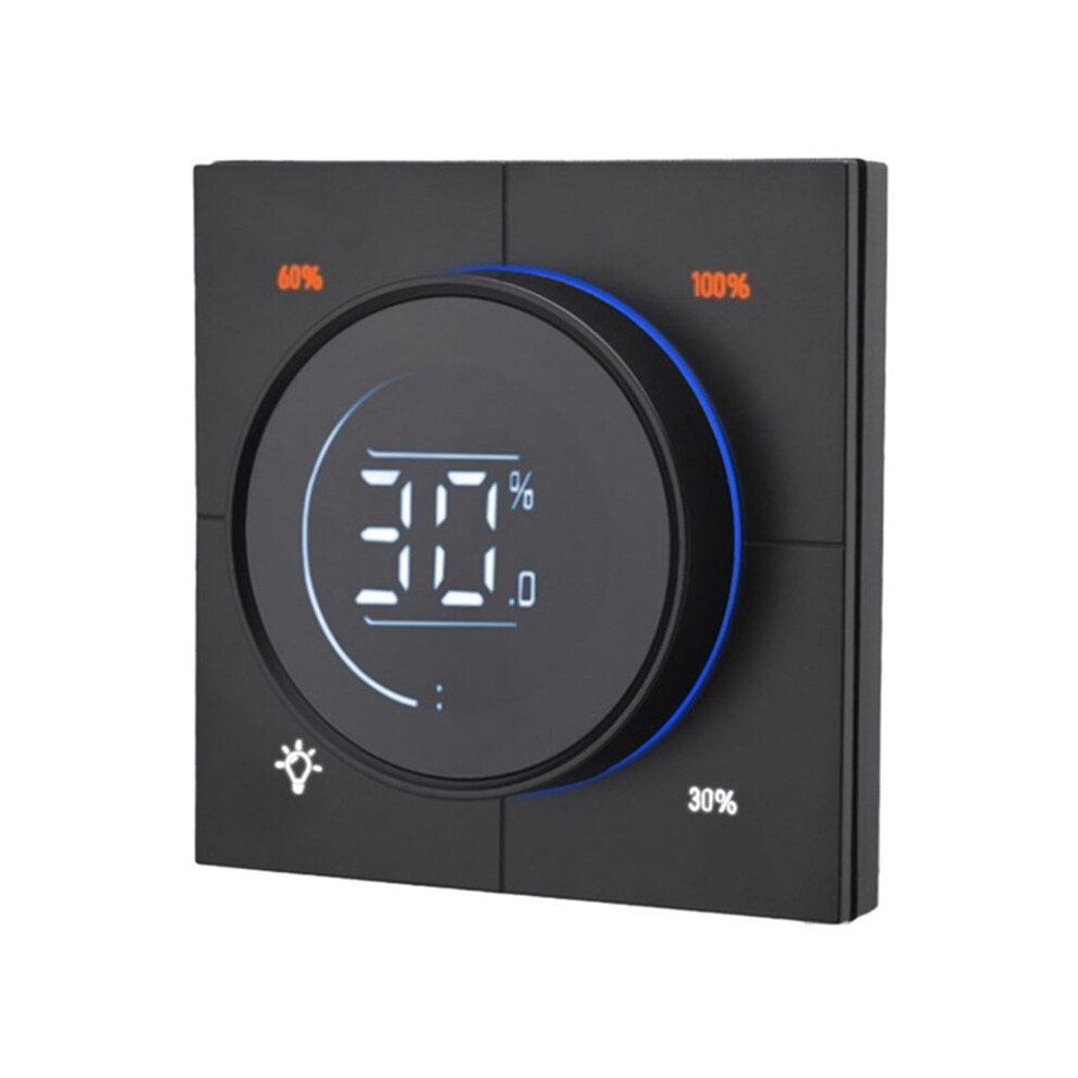 Infinite Knob Mosfet Dimmer Regulator Zigbee 3.0 Pc Panel Wall Light Digital Lcd Trailing Dimming Black 6031891391209