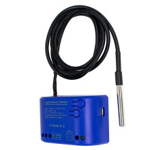 Interrupteur Intelligent Zigbee 1 Gang avec Capteur de Température, Relais à Contact Sec Passif Compatible pour L'Application Tuya  Life 7-32 V.