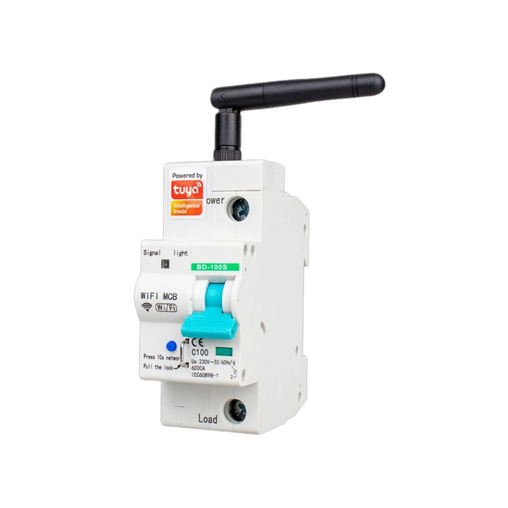 1P Tuya App Wifi Circuit Breaker Interruptor Life Timer Voice Remote Control Automatic Intelligent 4711391853231