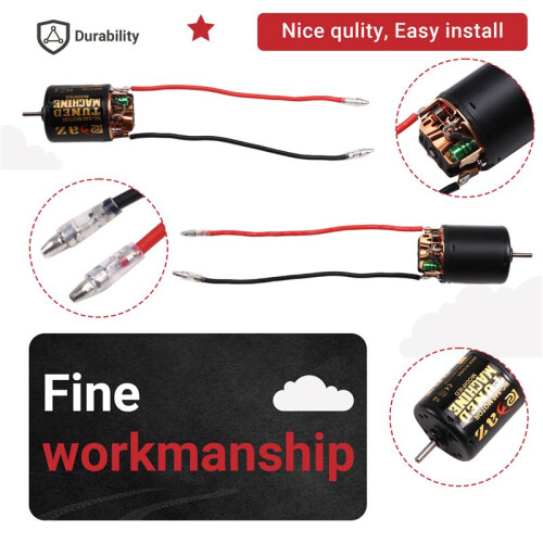 540 Brushed Motor 80T ESC Speed Control Combinatieset  Drift Racing voor 1/10 RC Rups/Boot 2