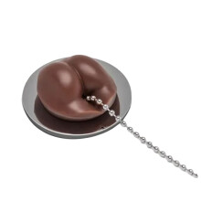 New Simulation Ass Kitchen Sink Strainer Stopper with Chain Bathroom Floor Drain Cover Kitchen Decor Universal B