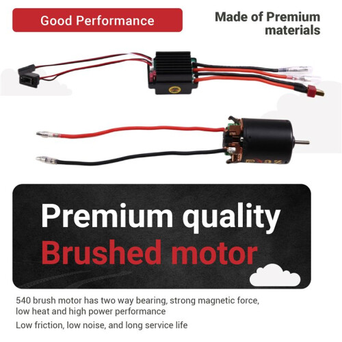 540 Brushed Motor 80T ESC Speed Control Combinatieset  Drift Racing voor 1/10 RC Rups/Boot 1
