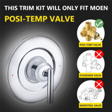 Ersatz für Moen T2901 Posi-Temp Ventil-Trimm-Kit Chrom, Ersatz-Duschgriff