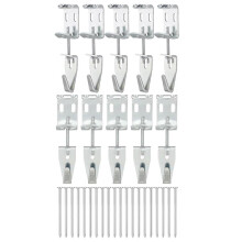 10 Pcs Adjustable Picture Hangers J Hooks Mirror Hanging Kit with Hangers Hooks for Mirrors Pictures Frame