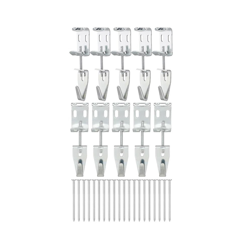 10 Pcs Adjustable Picture Hangers J Hooks Mirror Hanging Kit With Hangers Hooks For Mirrors Pictures Frame 6031119542963