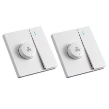 Interruptor de Luz Universal Escovado Eu, 1 Via, 2 Vias, com Controle de Velocidade Do Ventilador, Painel de Interruptores para Exaustor de Teto e