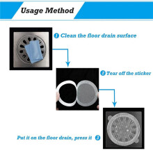 200 Autocollants Jetables de Maille D'Attrape-Cheveux de Drain de Douche de Pièces, Crépine D'évier de Anti-Colmatage, Cheveux de Chien de Drain