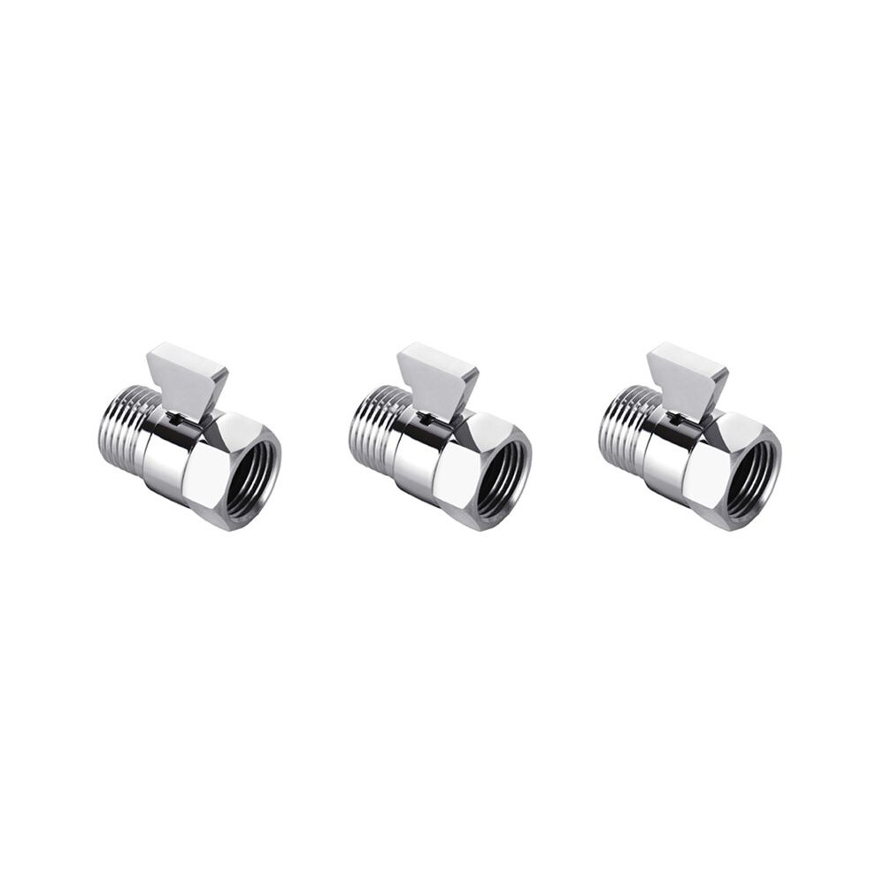 3X Water Flow Control Shut Off Valve, Brass Adjustable Water Pressure Regulator For Hand Held Shower &Bidet Sprayer 6034256596943