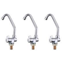 3X Foldable RV Faucet Rotating Single Handle Deck/Wall Mounted RV Kitchen Tap Copper Cold Water