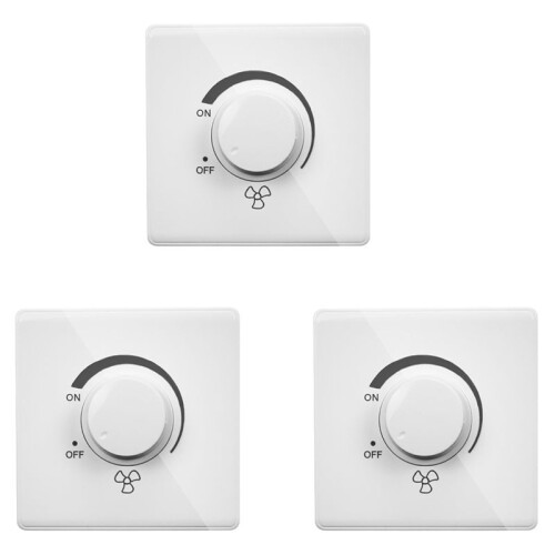 3X 86 Type Ceiling Fan Adjustment Stepless Speed Controller Wall  220V 10A 1