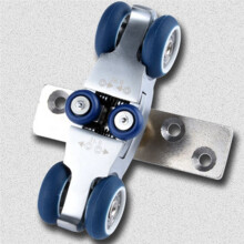 6X Bifold Door Hardware Wooden Sliding Door Pulley Furniture Hardware Wheel Barn Wall Door Folding Door Roller