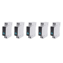 5X 40A Tuya Single Phase Din Rail WIFI Meter Timer Power Consumption Monitor KWh Wattmeter,Black