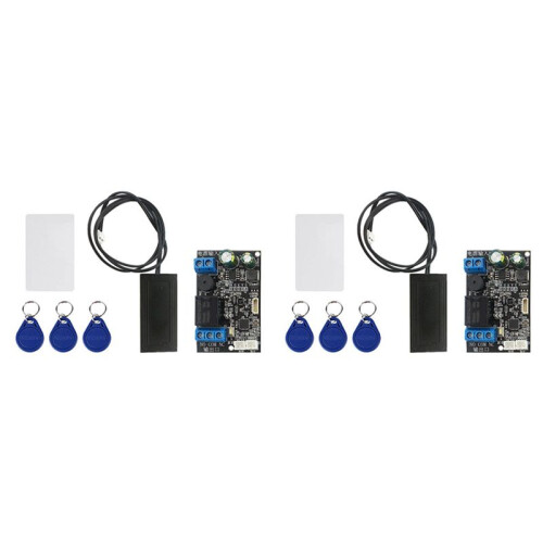 2X Mobile Phone NFC Control Board Fingerprint IC Card DIY Relay Module 13.56Mhz Access Control Card Controller, IC+NFC