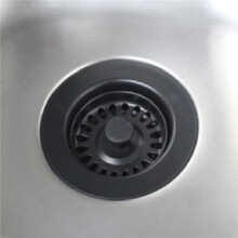 2X Kitchen Sink Drain Assembly with Strainer Basket Drain Stopper Diameter 114mm for Kitchen Quartz Stone Sink