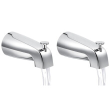 2X Bathroom Tub Spout,5 1/4 Inches Wall Front Mount with Shower Diverter 1/2In IPS Inside Thread Bathtub Faucet Spout