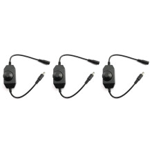 3X LED Bar Light Dimmer,  12V-24V 6A Dimmer , Suitable for LED Bar Light, LED Rope Light 3528, 5050, 5630(Black)