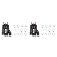 2X Hoge Stroomrelais 500A 24V Startrelais met Dubbele Batterij Grote Stroom Autoschakelaar, Startrelais, Automatische Startschakelaar