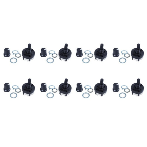 8X 3P4T 3 Pole 4 Position Single Wafer Band Selector Rotary  W Knob 1